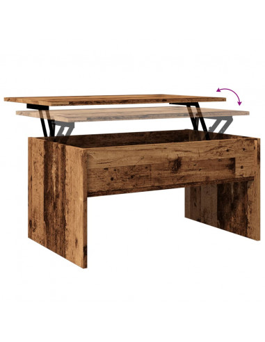 Tavolino da Salotto Rovere Antico 80x50,5x41,5 cm in Truciolato