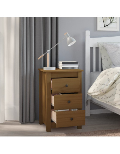 Comodini 2 pz Miele 40x35x61,5 cm in Legno Massello di Pino