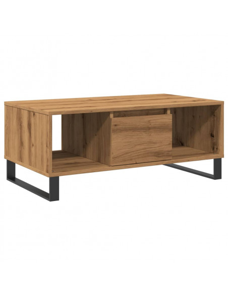 Tavolino da Salotto Rovere Artigianale 90x50x36,5 cm Truciolato