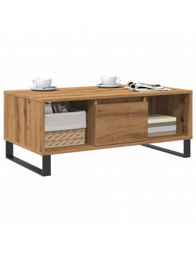 Tavolino da Salotto Rovere Artigianale 90x50x36,5 cm Truciolato