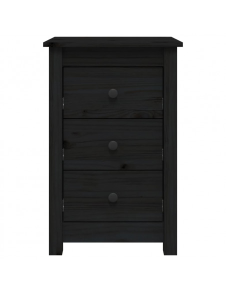 Comodino Nera 40x35x61,5 cm in Legno Massello di Pino