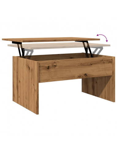 Tavolino Salotto Rovere Artigianale 80x50,5x41,5 cm Truciolato