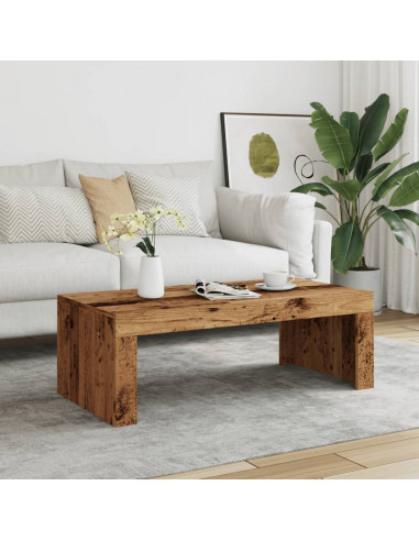 Tavolino da Salotto Legno Antico 102x50x35 cm in Truciolato