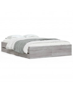 Giroletto Cassetti Grigio Sonoma 120x200 cm Legno Multistrato 2