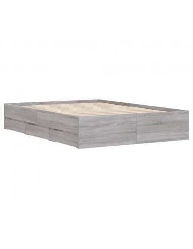 Giroletto Cassetti Grigio Sonoma 120x200 cm Legno Multistrato