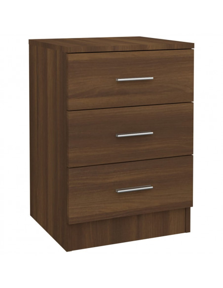 Comodini 2 pz Rovere Marrone 38x35x56 cm in Legno Multistrato