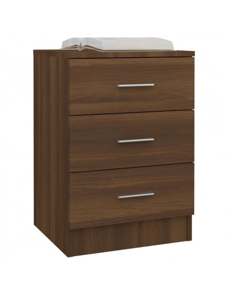 Comodini 2 pz Rovere Marrone 38x35x56 cm in Legno Multistrato