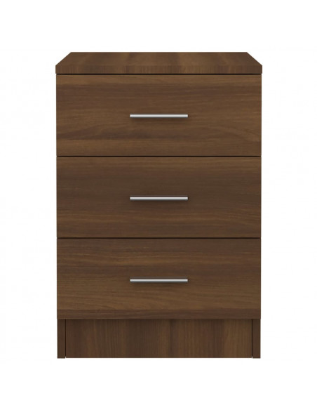 Comodini 2 pz Rovere Marrone 38x35x56 cm in Legno Multistrato