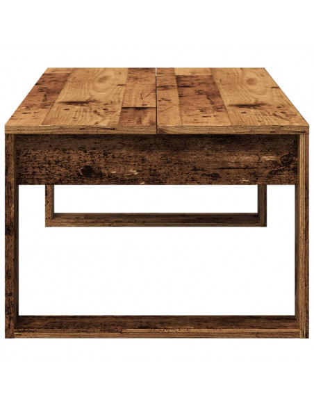 Tavolino da Salotto Legno Antico 102x50x35 cm in Truciolato