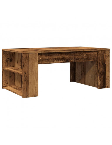 Tavolino da Salotto Legno Antico 102x55x42 cm Legno Multistrato