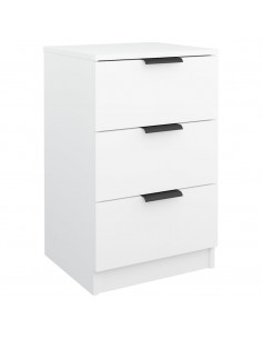 Comodino Bianco 40x36x65 cm 2