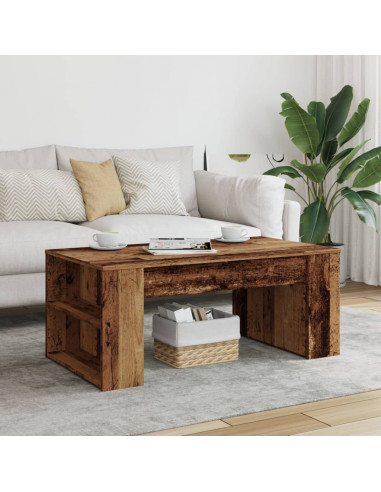 Tavolino da Salotto Legno Antico 102x55x42 cm Legno Multistrato