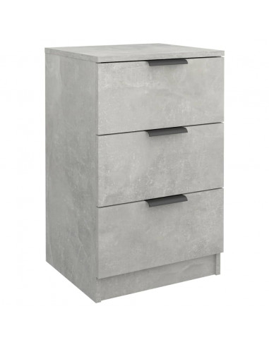 Comodino Grigio Cemento 40x36x65 cm