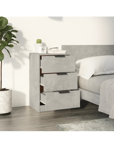 Comodino Grigio Cemento 40x36x65 cm