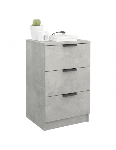 Comodino Grigio Cemento 40x36x65 cm