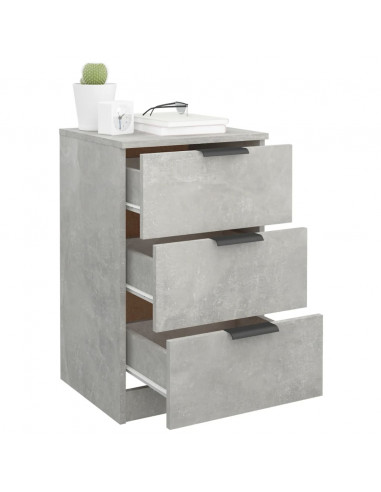 Comodino Grigio Cemento 40x36x65 cm