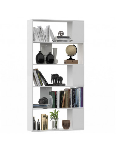 Libreria/Divisorio Bianco 80x24x159 cm in Legno Multistrato