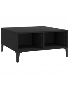 Tavolino da Salotto Nero 60x60x30 cm in Legno Multistrato 2