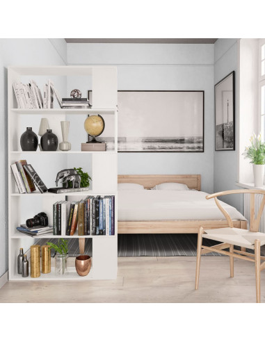 Libreria/Divisorio Bianco 80x24x159 cm in Legno Multistrato