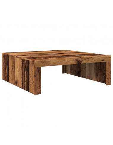 Tavolino Salotto Legno Antico 100x100x35 cm in Truciolato