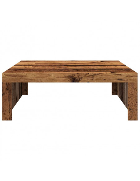 Tavolino Salotto Legno Antico 100x100x35 cm in Truciolato