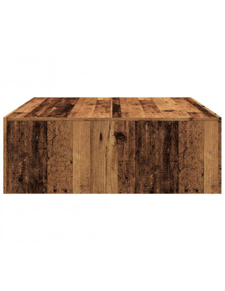 Tavolino Salotto Legno Antico 100x100x35 cm in Truciolato