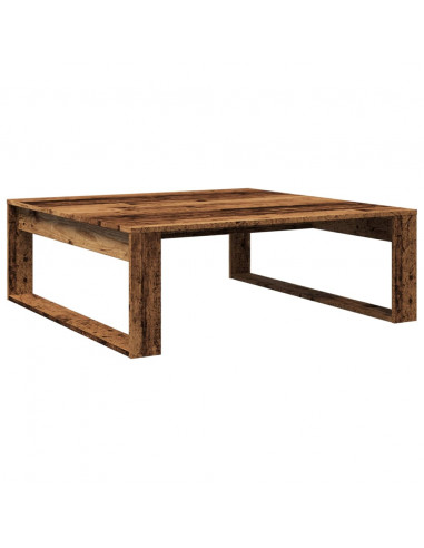 Tavolino Salotto Legno Antico 100x100x35 cm in Truciolato