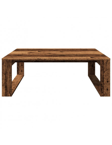 Tavolino Salotto Legno Antico 100x100x35 cm in Truciolato