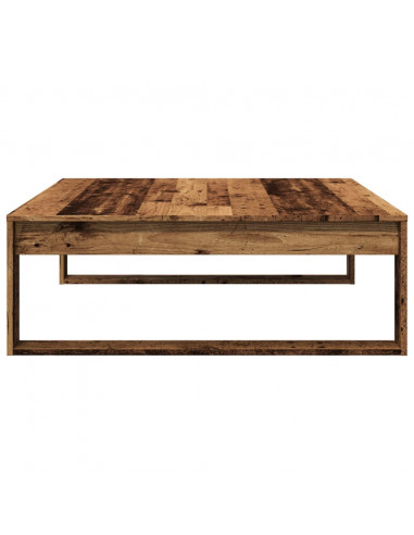 Tavolino Salotto Legno Antico 100x100x35 cm in Truciolato