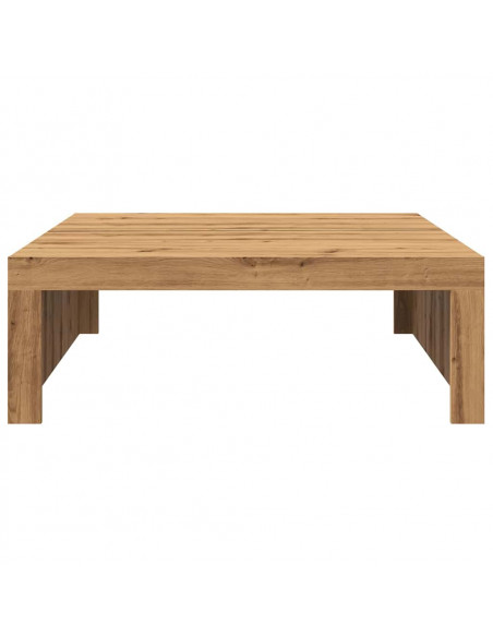 Tavolino Salotto Rovere Artigianale 100x100x35 cm in Truciolato