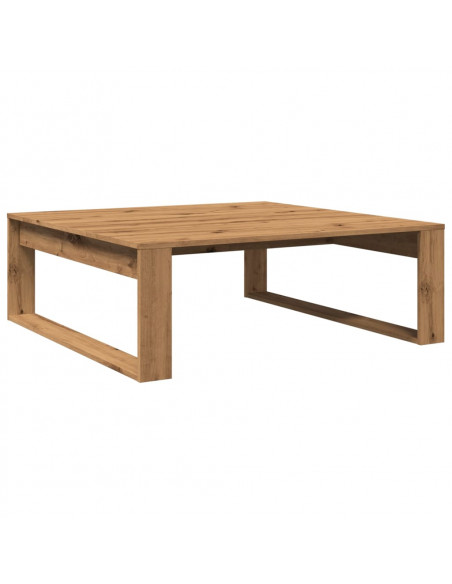 Tavolino Salotto Rovere Artigianale 100x100x35 cm in Truciolato
