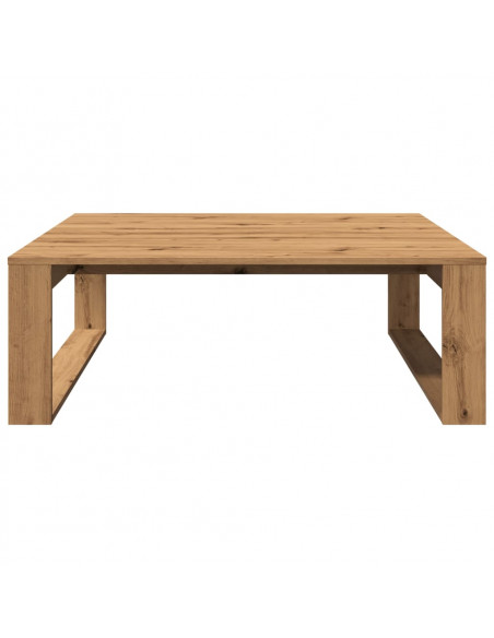 Tavolino Salotto Rovere Artigianale 100x100x35 cm in Truciolato
