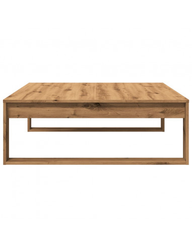 Tavolino Salotto Rovere Artigianale 100x100x35 cm in Truciolato