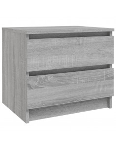 Comodino Grigio Sonoma 50x39x43,5 cm in Legno Multistrato 2
