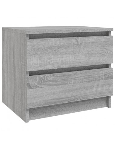 Comodino Grigio Sonoma 50x39x43,5 cm in Legno Multistrato