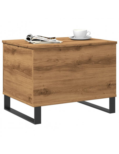Tavolino Salotto Rovere Artigianale 60x44,5x45 cm in Truciolato