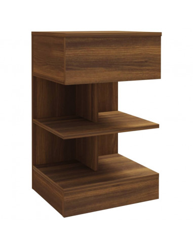 Comodini 2 pz Rovere Marrone 40x35x65 cm in Legno Multistrato