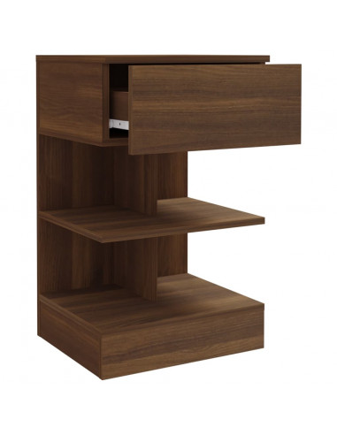 Comodini 2 pz Rovere Marrone 40x35x65 cm in Legno Multistrato