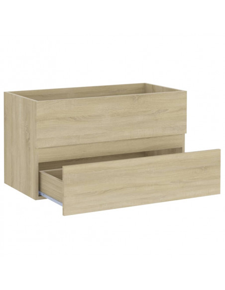 Mobile Lavabo Rovere Sonoma 80x38,5x45 cm in Legno Multistrato