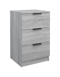 Comodino Grigio Sonoma 40x36x65 cm 2