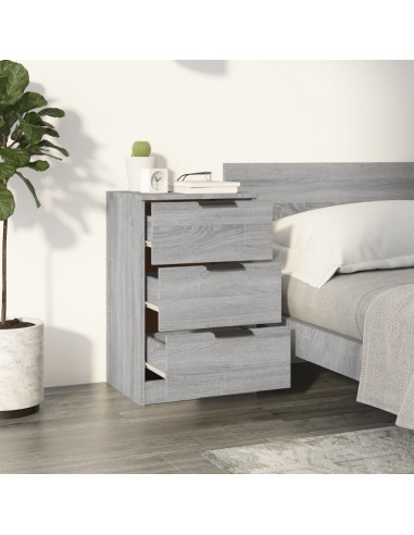 Comodino Grigio Sonoma 40x36x65 cm