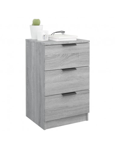 Comodino Grigio Sonoma 40x36x65 cm