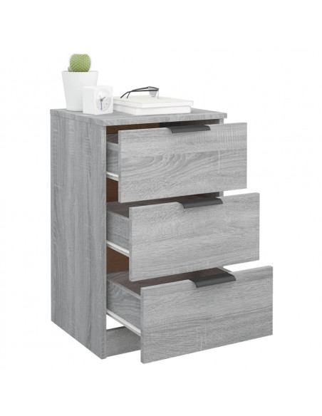 Comodino Grigio Sonoma 40x36x65 cm