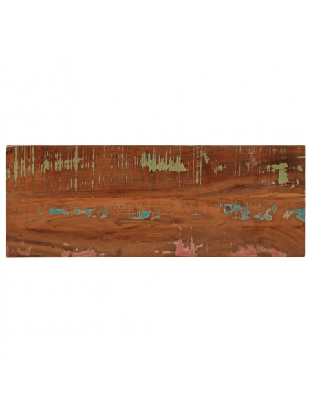 Piano Tavolo 90x30x3,8 cm Rettangolare in Massello di Recupero