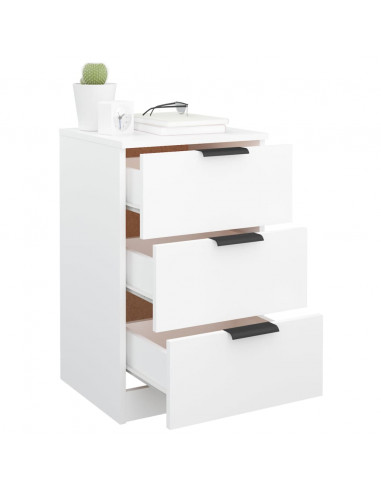 Comodini 2 pz Bianchi 40x36x65 cm