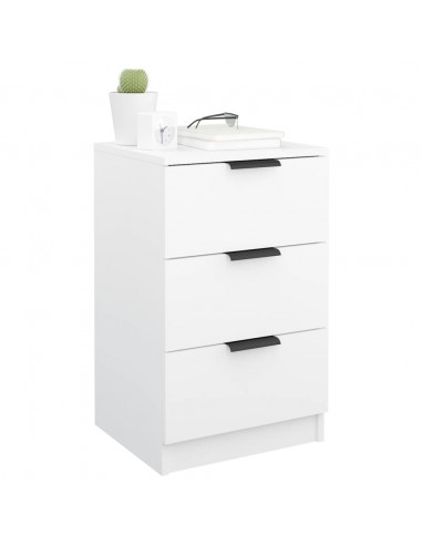 Comodini 2 pz Bianchi 40x36x65 cm