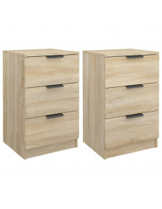 Comodini 2 pz Rovere Sonoma 40x36x65 cm 2