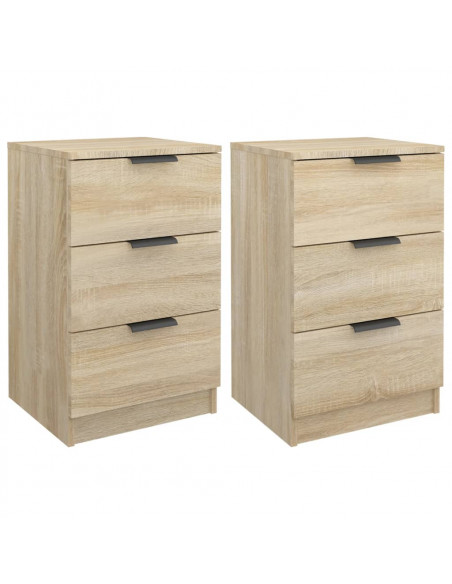 Comodini 2 pz Rovere Sonoma 40x36x65 cm