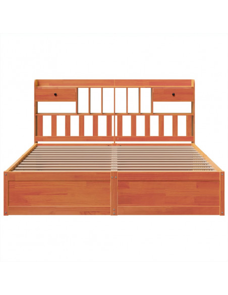 Giroletto senza Materasso Marrone Cera 180x200 cm Legno di Pino