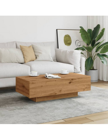 Tavolino Salotto Rovere Artigianale 100x49,5x31cm Multistrato